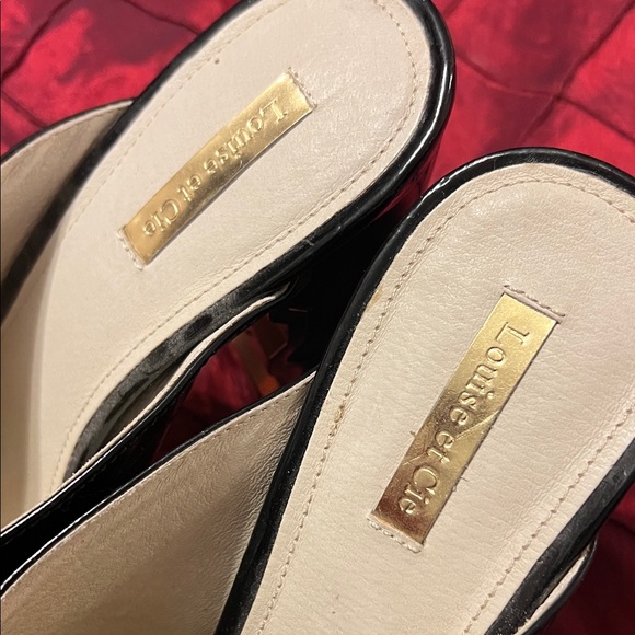 Louise et Cie Black Patent Leather Mules - Picture 2 of 5